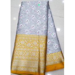 Tissue Banarasi Lehanga  (Tissue Meenakari weaving Lehangas ,with contrast blouse and contrast cut work voni) 